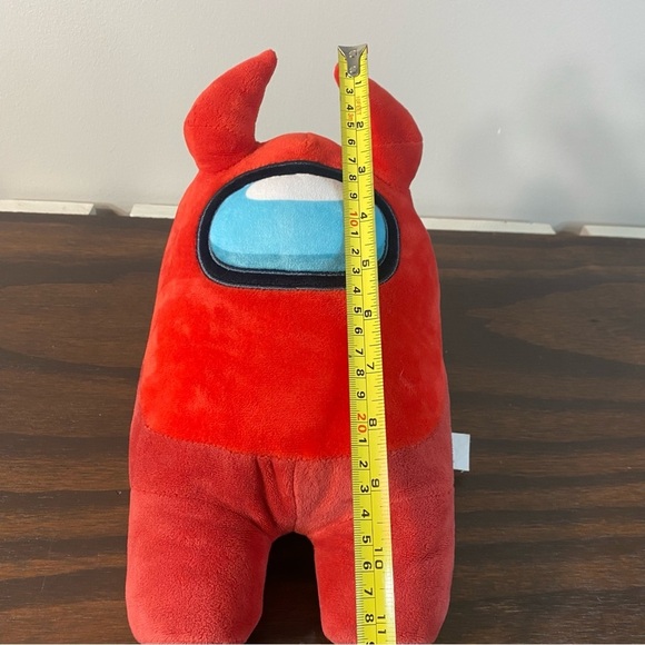 Max Among Us Red 12" Plush with Devil Horns Stuffed Animal - Picture 9 of 10